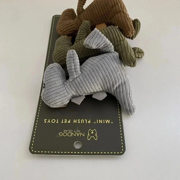 NANDOG PET GEAR Mini Plush Dinosaurs Set of Three Squeaky Stuffed Dog Pet Toy - Picture 4 of 9